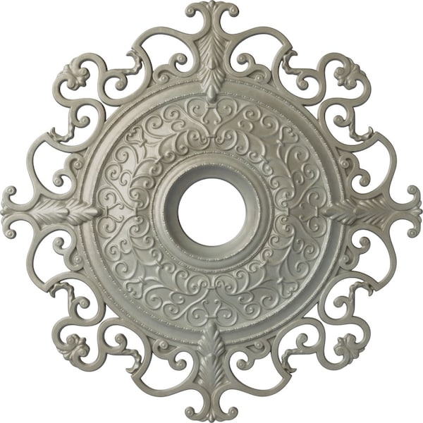 Ekena Millwork Orleans Ceiling Medallion (Fits Canopies up to 8 1/4"), 38 3/8"OD x 6 5/8"ID x 2 7/8"P, Flash Gold CM38OLFLS - main